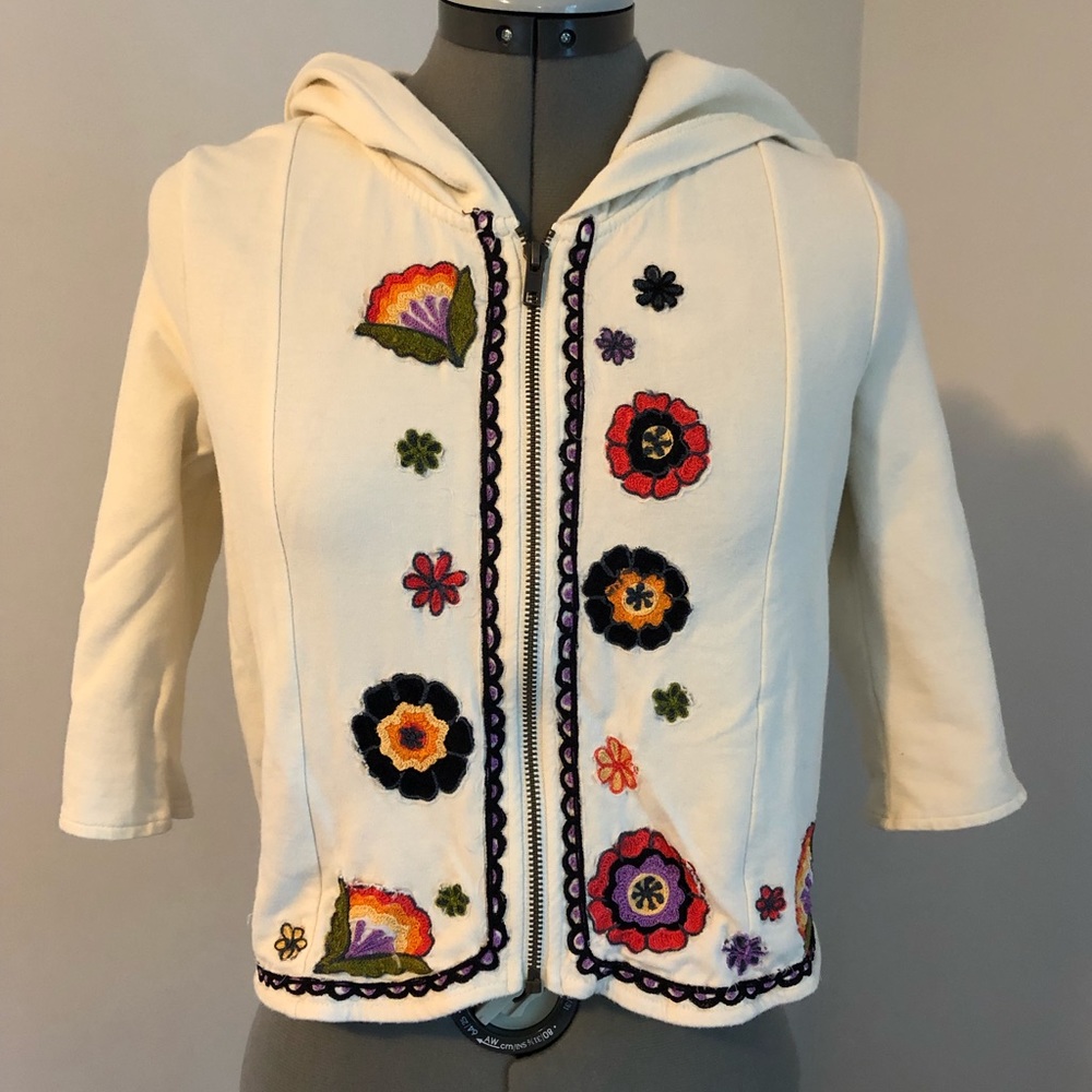 Anthropologie Saturday Sunday embroidered hoodie S